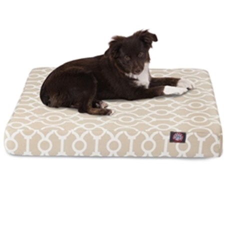 Majestic Pet Sand Athens Small Orthopedic Memory Foam Rectangle Dog Bed 78899551258